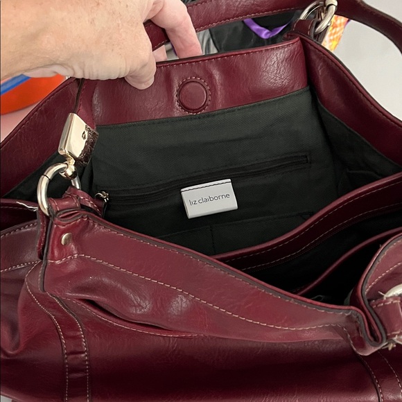 Liz Claiborne Dark Red Shoulder Bag - Picture 1 of 3